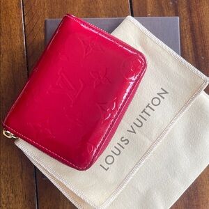 Louis Vuitton Vernis Zippy Coin Purse Pomme D’Amour Red Wallet